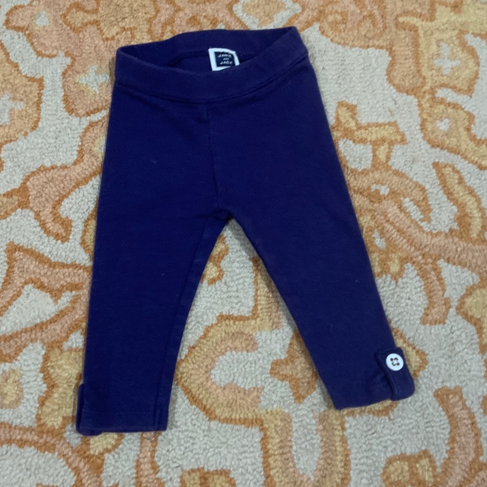 Janie and jack navy leggings size 3-6months.